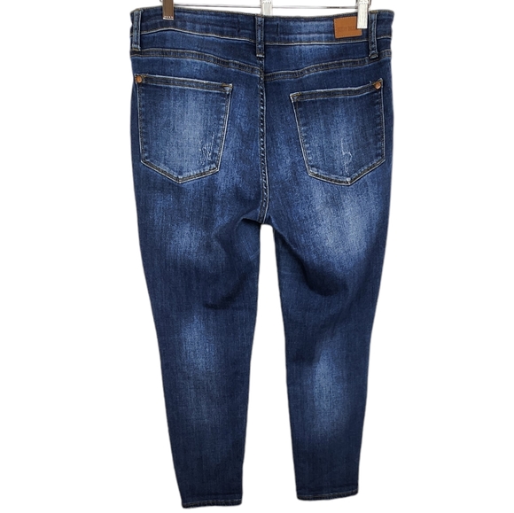 Judy Blue Relaxed Fit Angie Straight Leg Jeans Cropped Stretch Dark Wash 31 - Picture 5 of 10